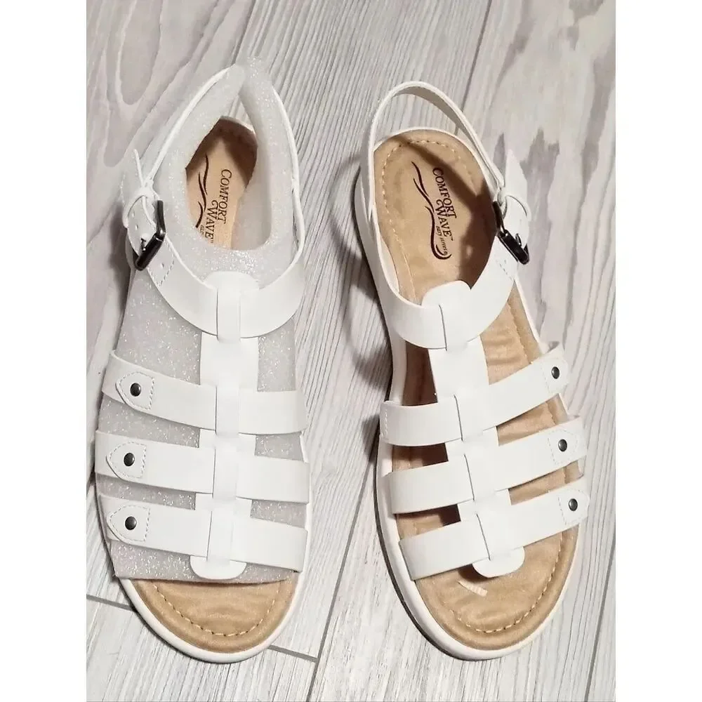 (S-4757) Easy Street Chirp Gladiator Sandals Sz 9